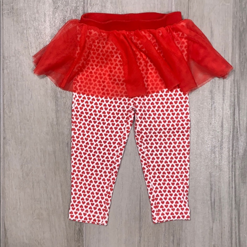 12m heart print tutu tulle leggings